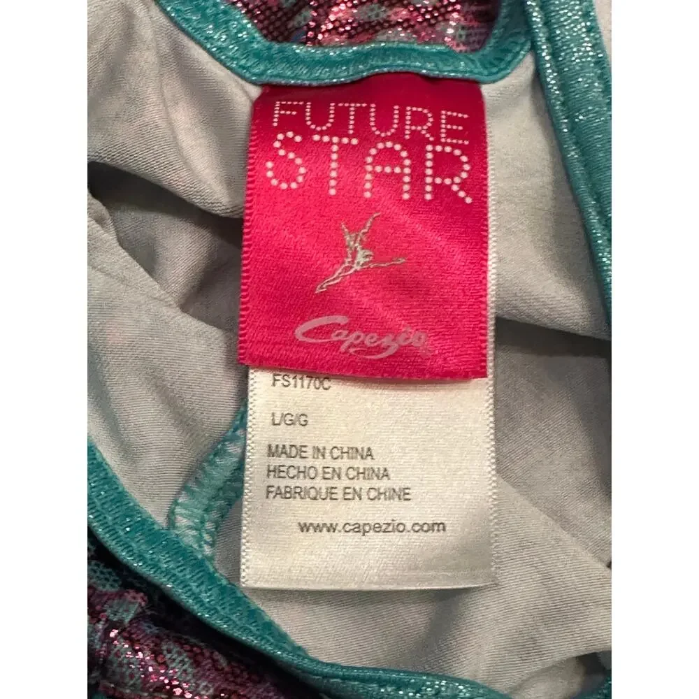 Capezio girls' metallic gym leotard